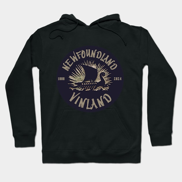 Year 2024 Newfoundland Vinland 1000 Viking Discovery Knarr Hoodie by SailorsDelight